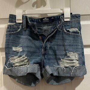 Hollister Women's Distressed Blue Jean Shorts